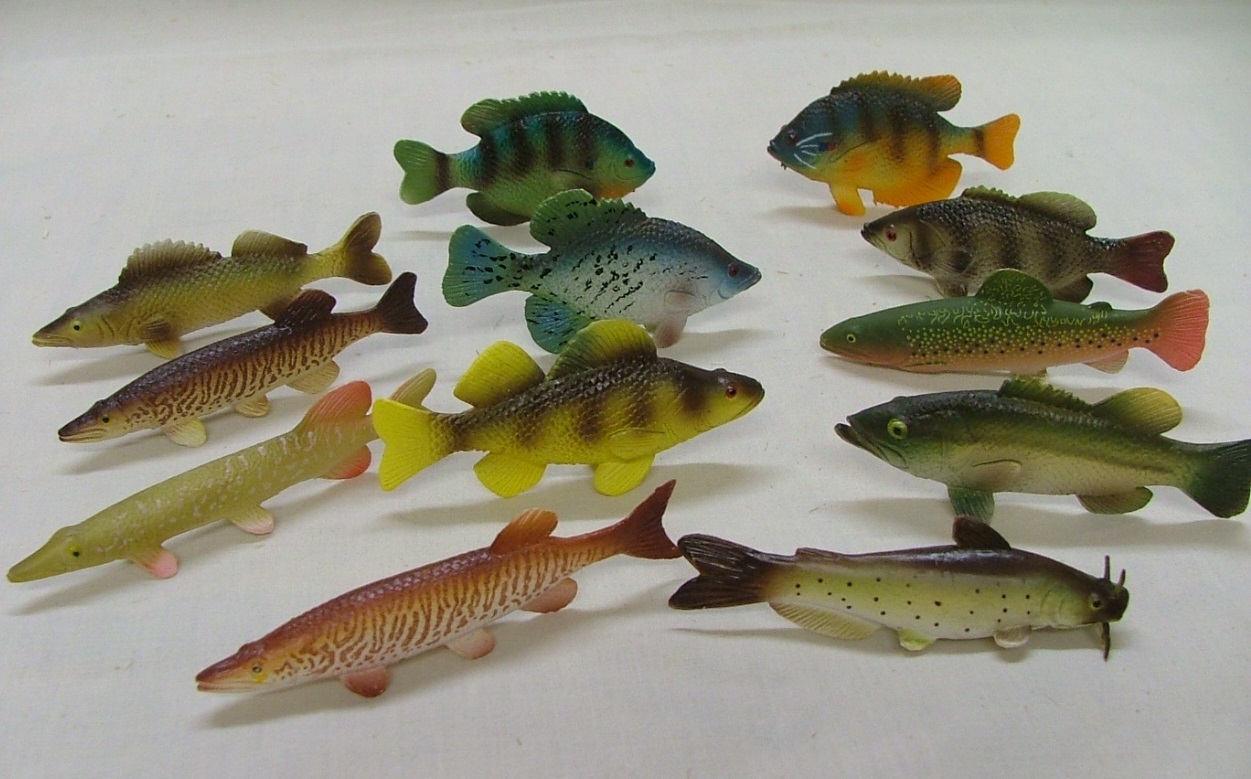 plastic bass fish toy